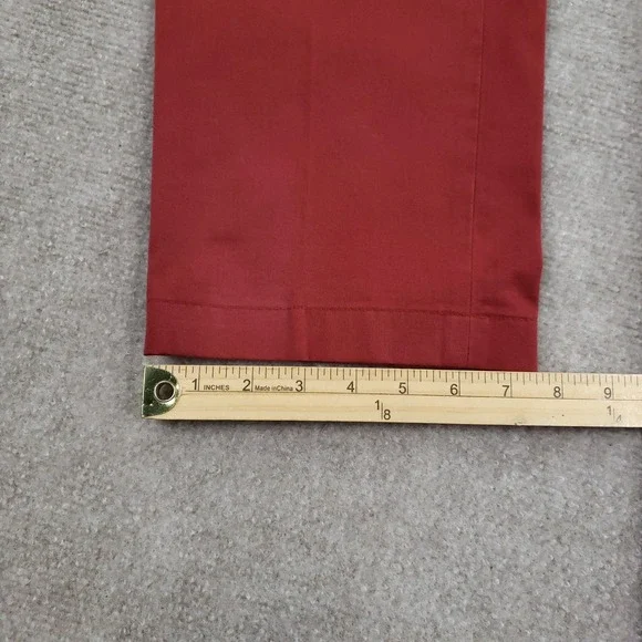 HILTL Pants Mens 36x32 (Fits 34x32) Red‎ Parma Contemporary Fit Stretch Chino